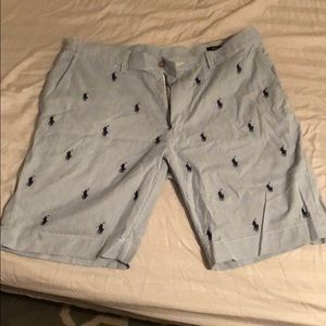 Seersucker polo shorts
